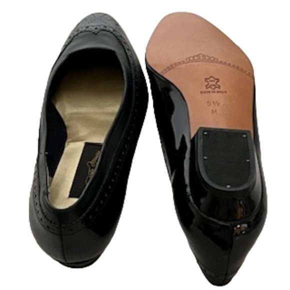 SESTO MEUCCI OLE Black Patent Leather Flats 5.5M - Picture 4 of 16